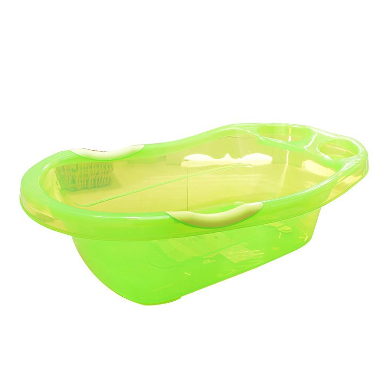 丽宝健libaojian pp材质 大号透明浴盆 绿色