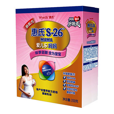 惠氏S-26爱儿乐妈妈孕产妇营养配方奶粉350克