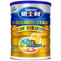 雅士利(Yashily)a金装较大婴儿配方奶粉2段(6-12个月)900g 进口奶源