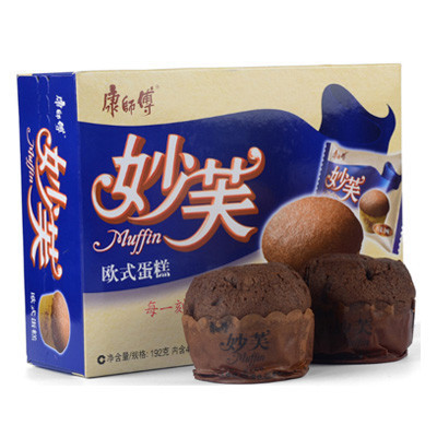康师傅 妙芙 欧式蛋糕 巧克力味192g/盒