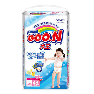 大王(GOO.N)拉拉裤/裤式尿裤(女)L46片[9-14kg]