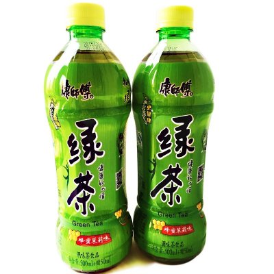 康师傅蜂蜜茉莉味绿茶550ml*4瓶箱装 茶饮料(新老包装自然替换)