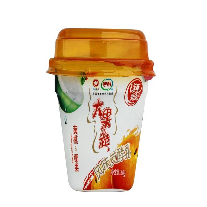 伊利大果粒黄桃+椰果风味发酵乳180g