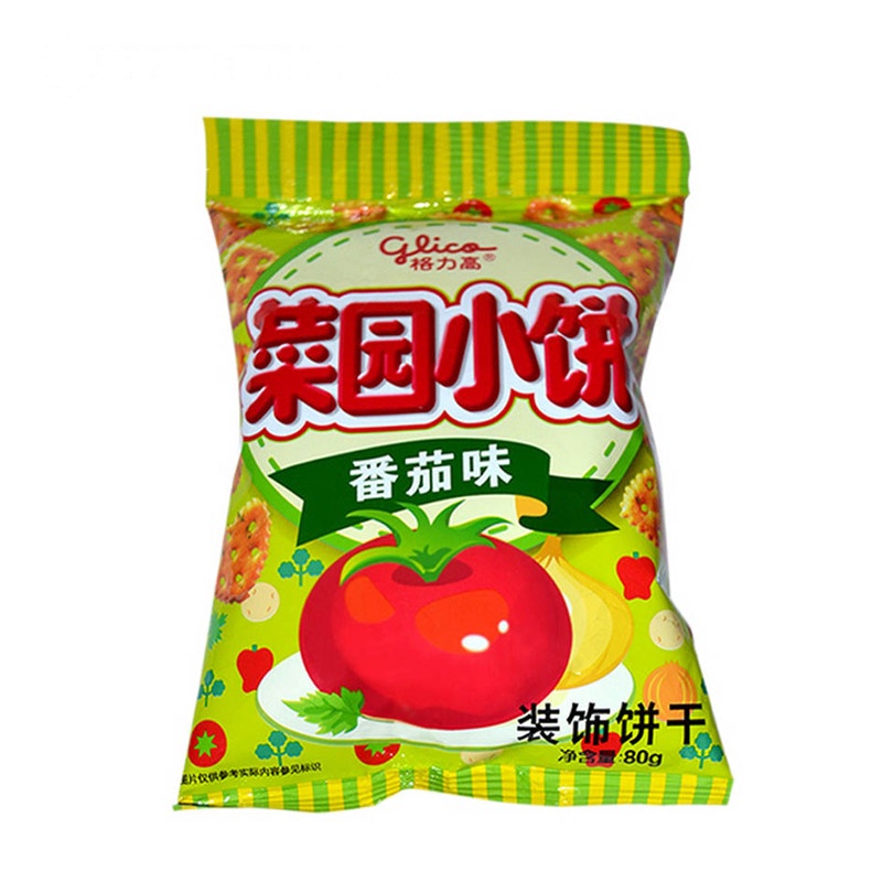 格力高 菜园小饼(蕃茄味)80g/袋