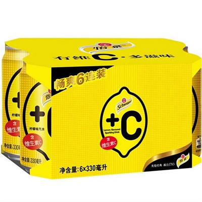 怡泉+C柠檬味汽水 330ml*6 可口可乐荣誉出品