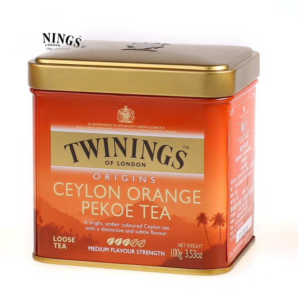 Twinings/川宁 锡兰大叶红茶罐装100G英国皇室茶 品质红茶