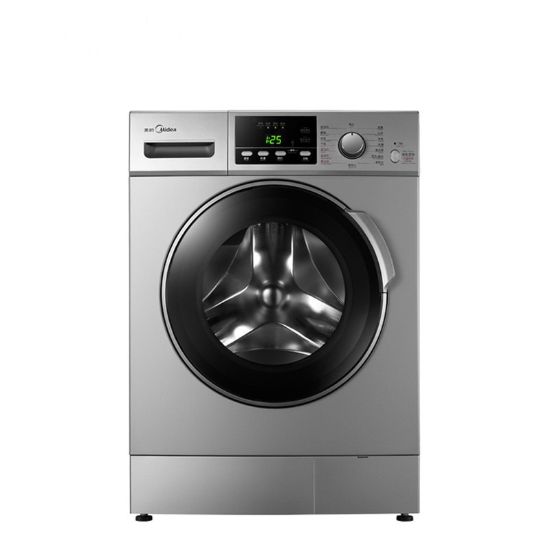 美的(Midea)MG70-1213EDS 7公斤滚筒洗衣机 变频节能 可中途添衣 安心童锁 家用 银色