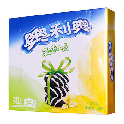 奥利奥(OREO) 软香小点(香草味)160g盒装 休闲零食饼干