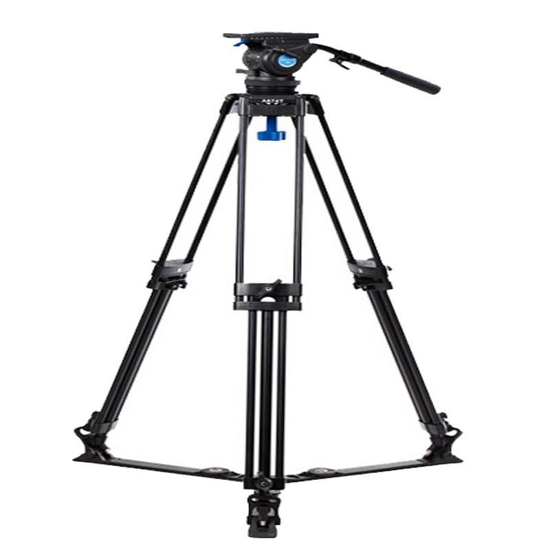 百诺 A674TH10 铝合金双管式摄像三脚架套装 阻尼液压 云台