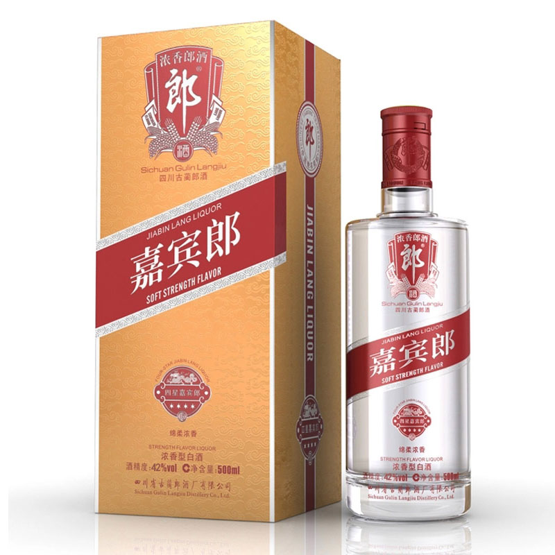 郎酒 四星嘉宾 42度 500ml 浓香型 白酒 单瓶装