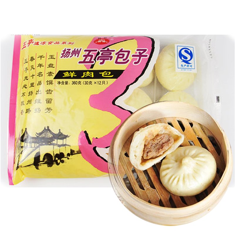 五亭鲜肉包30g*12只/袋