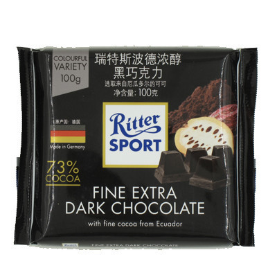 瑞特斯波德浓醇黑巧克力100g