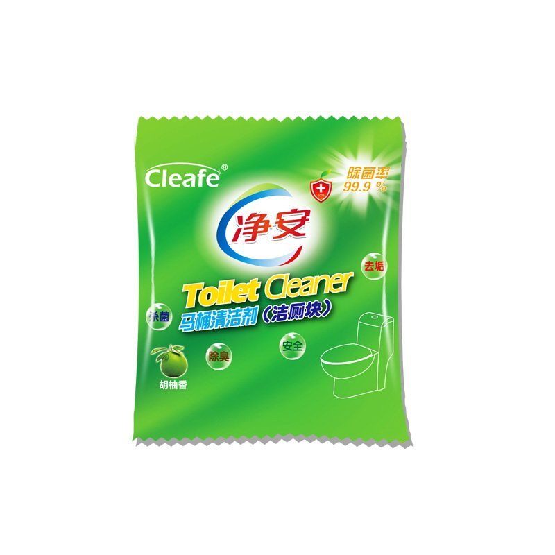 净安(cleafe)马桶清洁剂 洁厕块(胡柚香) 50g*10袋/盒