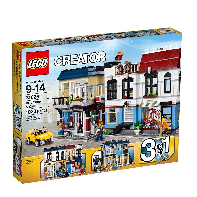 LEGO 乐高创意百变系列早教拼插玩具 单车店与咖啡厅L31026