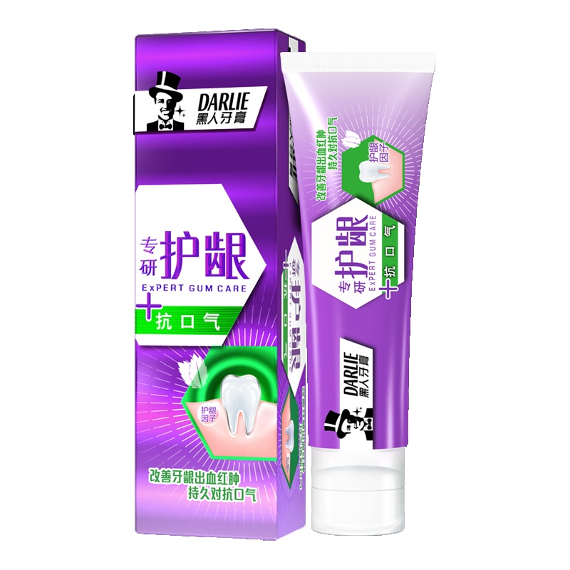 黑人(DARLIE)专研护龈抗口气牙膏 80g(新旧包装随机发货)