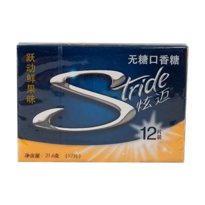 炫迈(Stride) 无糖口香糖21.6g(跃动鲜果味)