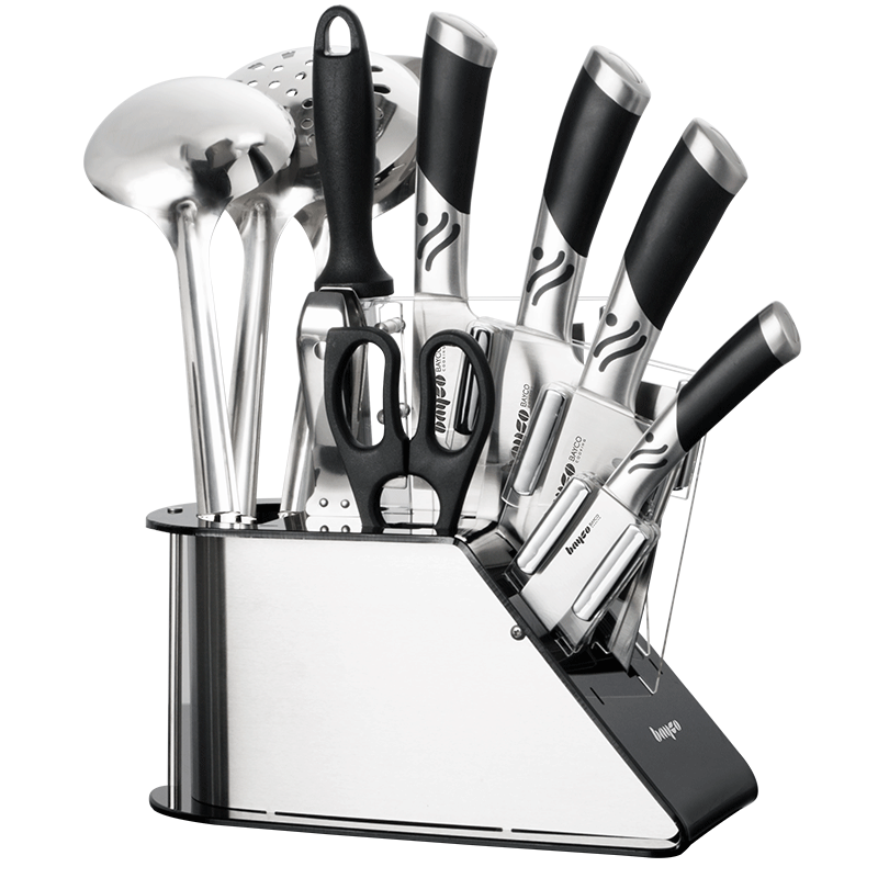 拜格(Bayco)刀具套装 BD2211 不锈钢全套厨房家用菜刀水果刀料理刀全套刀具 全身水洗 刀具11件套
