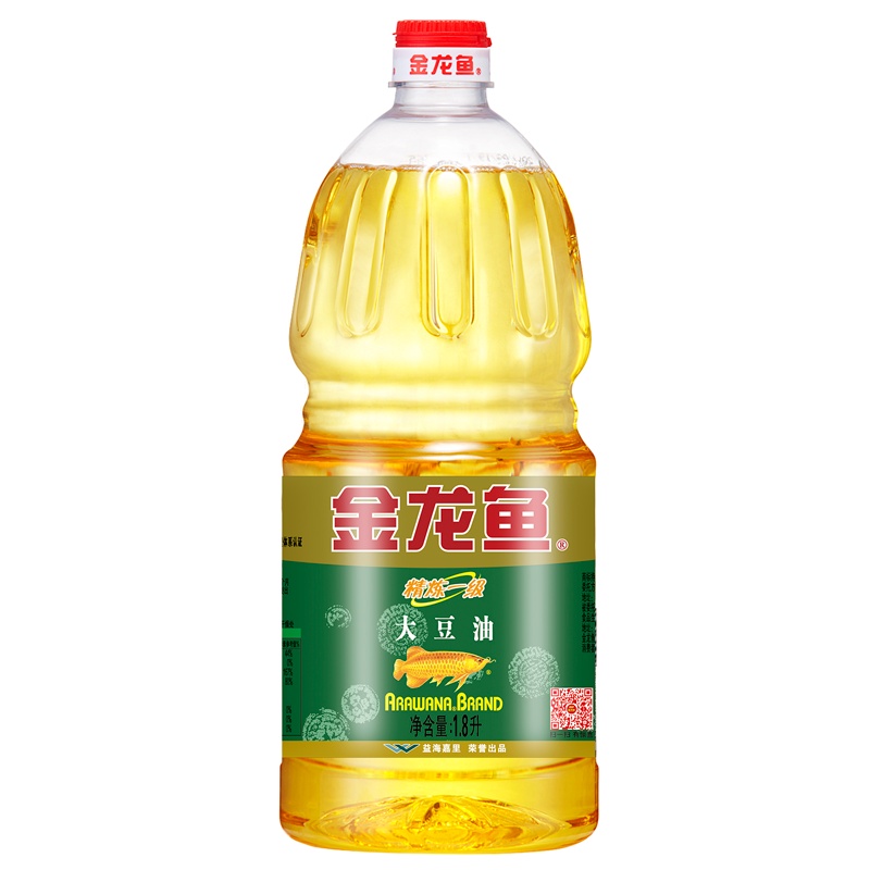 金龙鱼 大豆油精炼一级 1.8L 食用油