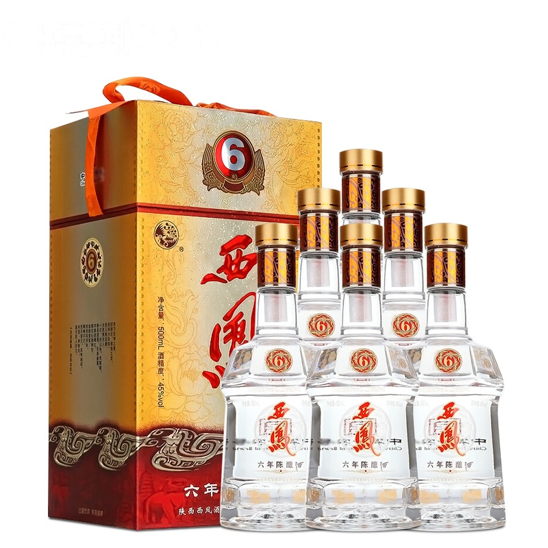 西凤 六年陈酿 45度500ml*6(整箱装)