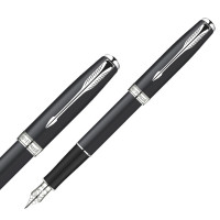 PARKER/派克 卓尔磨砂黒杆白夹墨水笔 钢笔