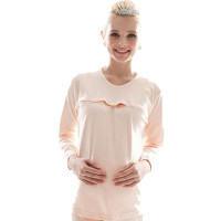 添香 哺乳衣纯棉月子服 银离子抗菌孕妇睡衣裤套装喂奶衣15562