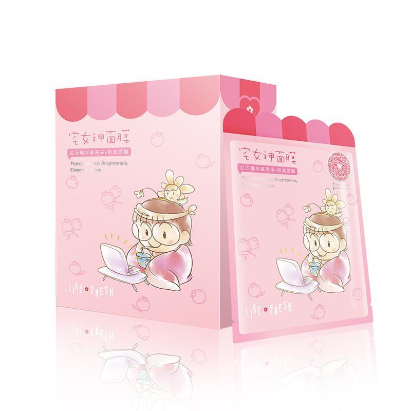 [苏宁易购超市]若水生花likefresh宅女神红石榴水感亮采·肌底面膜(25ml*10)