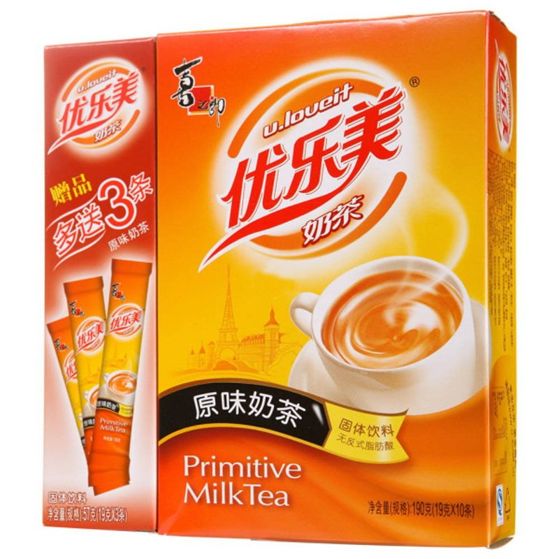 [苏宁易购超市]喜之郎优乐美u.loveit 原味奶茶 190g/盒