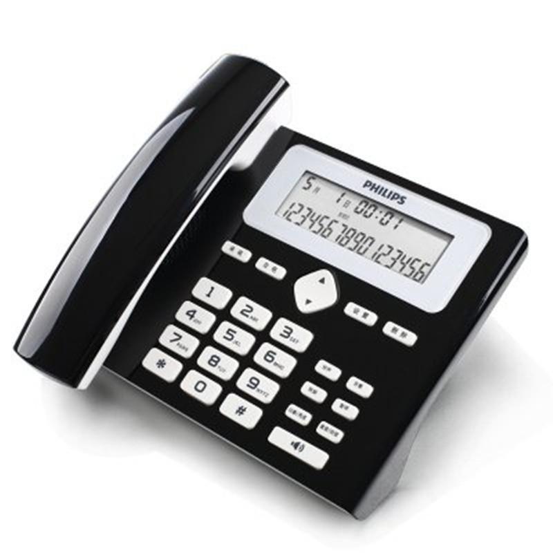 飞利浦(PHILIPS) CORD022 家用办公来电显示电话机免电池座机(黑色)
