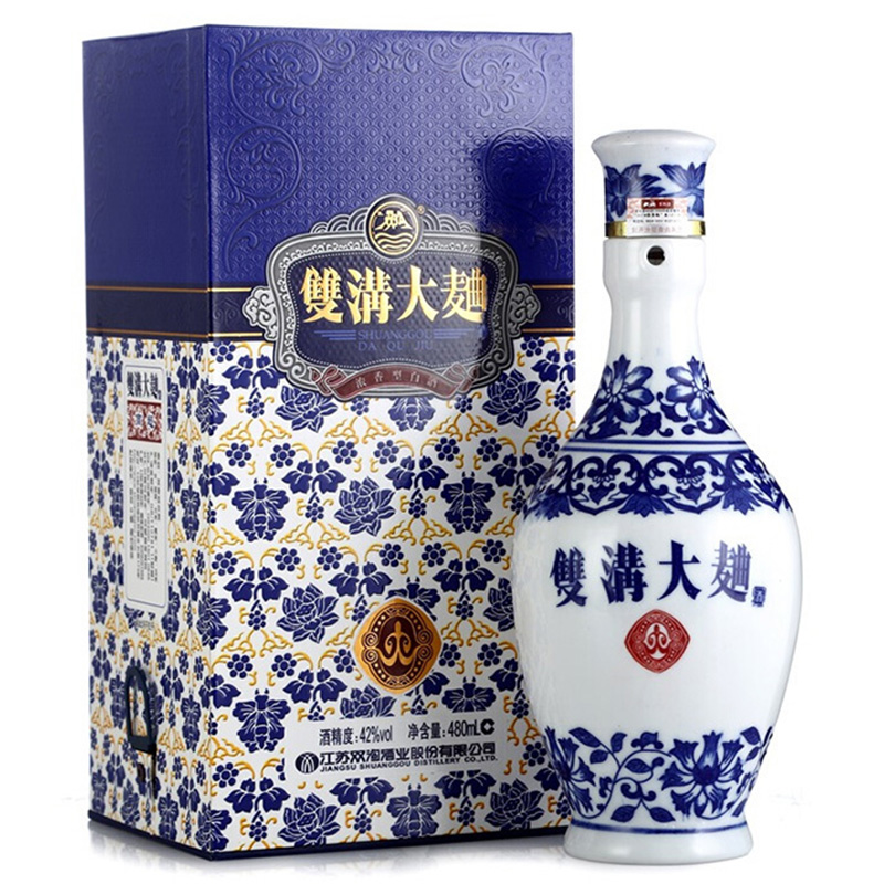 双沟 双沟大曲(大青花)42度 480ml 单瓶装浓香型白酒