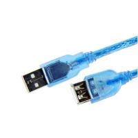 IT-CEO V082Y-D USB2.0高速数据延长线/连接线 USB公对母 双层屏蔽双磁环 3米 透明蓝