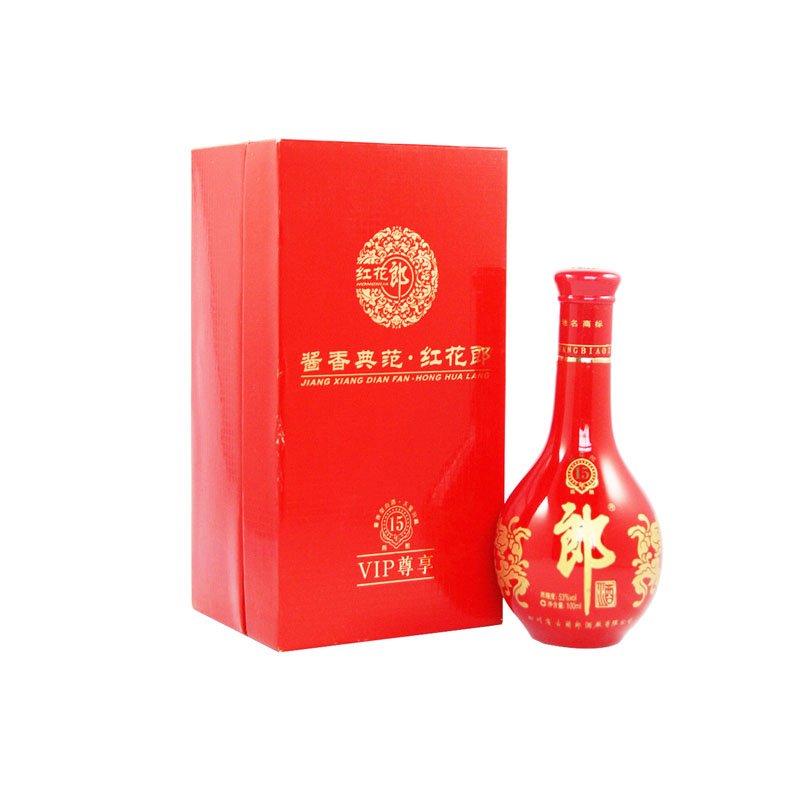 红花郎15年小酒53度 100ml 酱香型白酒