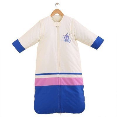 龙之涵 儿童睡袋 宝宝前开衣服式睡袋秋冬款 婴儿防踢被可脱卸袖