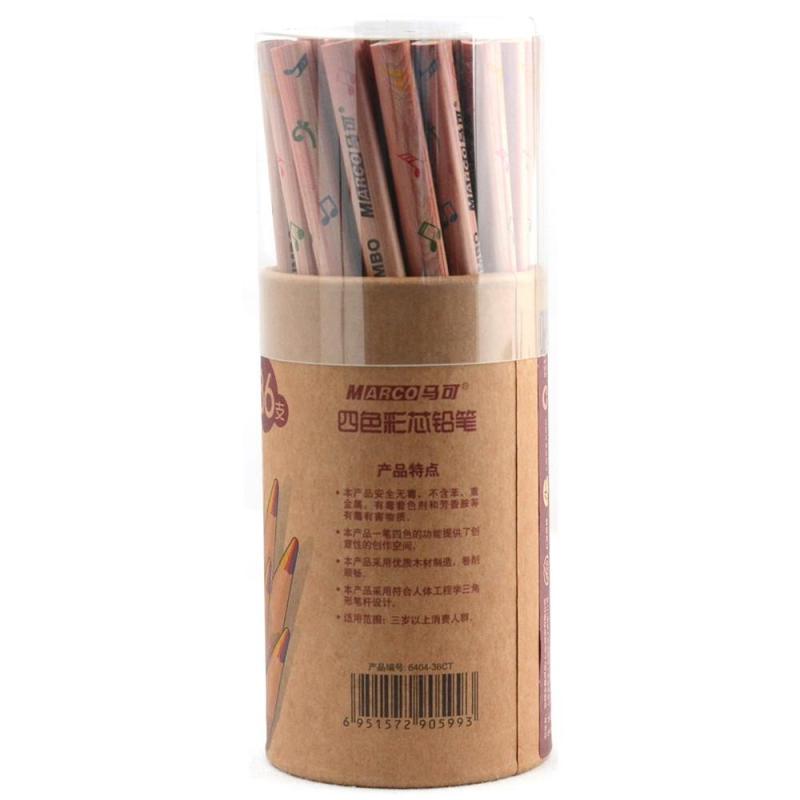 马可(MARCO) 36支四色彩芯铅笔6404-36CT