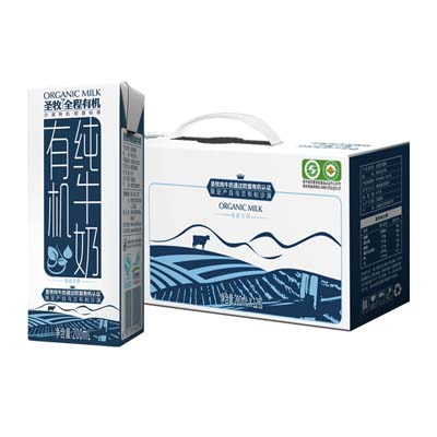 圣牧全程有机纯牛奶全脂牛奶200ml*12盒