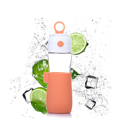 三光云彩(GLASSLOCK)韩国进口便携式水杯 玻璃运动水杯办公室水杯茶杯橙色 IJ937 500ml