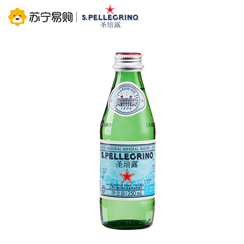 圣培露 充气天然矿泉水 250ml*24瓶 整箱