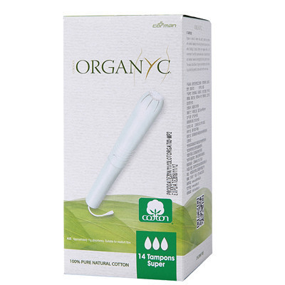 [苏宁易购超市]欧然尼organyc 原装进口 纯棉带助导管量多型卫生棉条14条/盒替代卫生巾