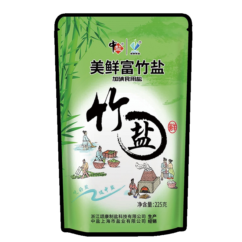 中盐 美鲜富竹盐 225g/袋