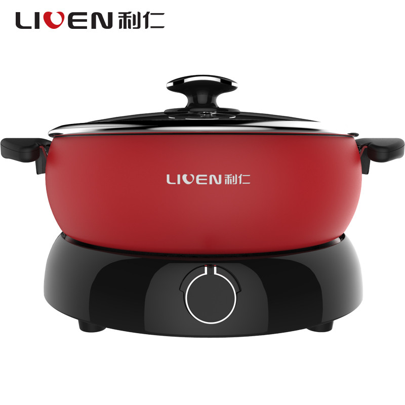 利仁(Liven)电火锅HG-F428LA 韩式多功能电热锅家用 分体火锅2-4人电煮锅