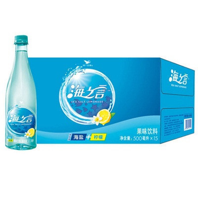 统一(GS) 海之言 地中海海盐+柠檬 500ml(15瓶/箱 )箱装