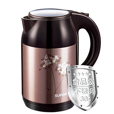 苏泊尔（SUPOR）电水壶 SWF15E02B 食品级304不锈钢 1.5L容量 彩钢外壳 双层隔热防烫保温 烧水壶