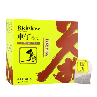 车仔 茉莉花茶 茶叶100包200g 袋泡茶茶包 餐厅奶茶店袋泡茶包