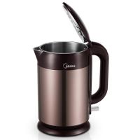 美的(Midea)TM1501a 进口温控双层防烫1.5L无缝全钢电热水瓶电水壶 棕色