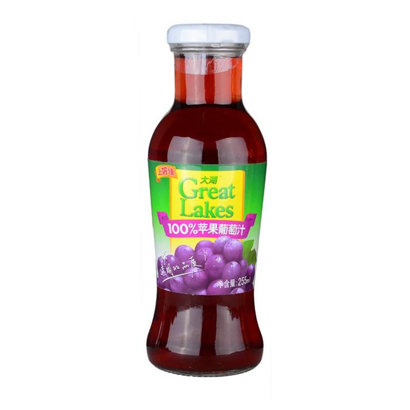 大湖100%苹果葡萄汁255ml
