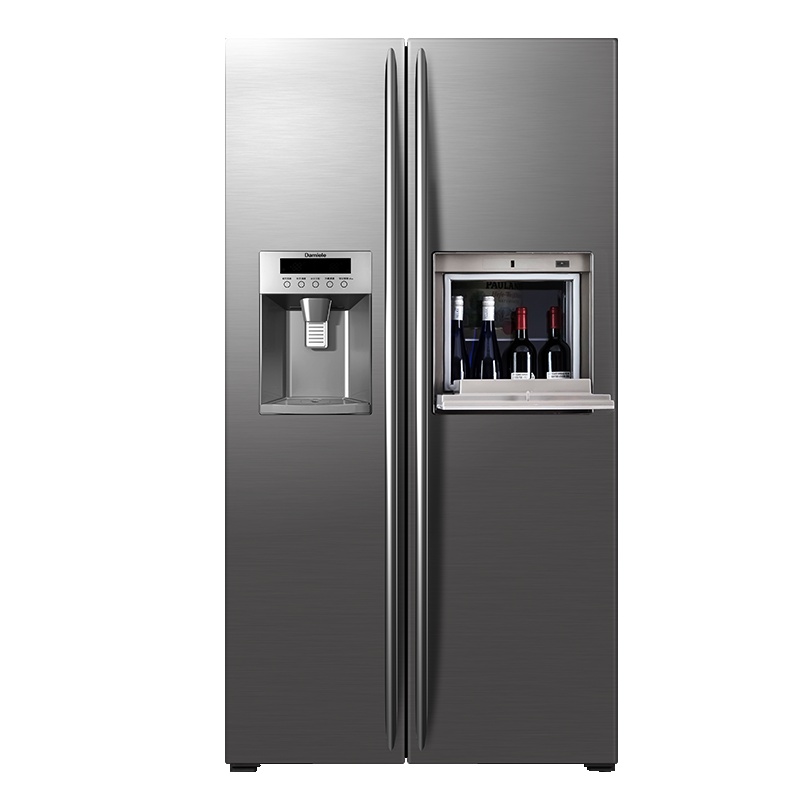 达米尼（Damiele）BCD-568WKDZB 568升对开门冰箱带吧台 双开门冰箱 对开 制冰机冰箱 家用风冷无霜