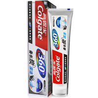 高露洁360玻尿酸牙膏护龈防蛀亮白清洁口腔家庭装-备长炭深洁180g