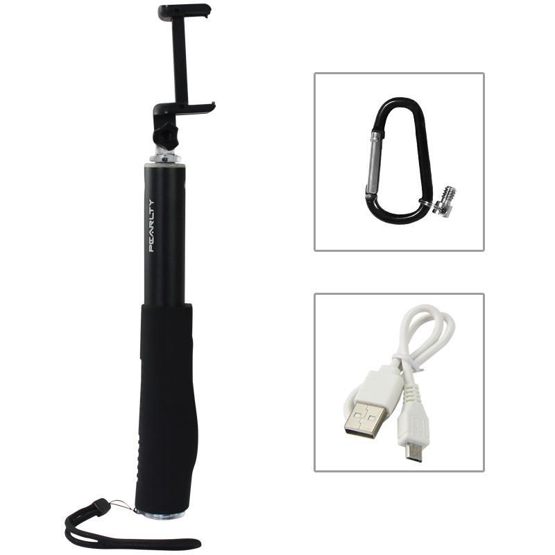 Pearlty 多一折无线一体式自拍杆 黑(一体式-90cm)