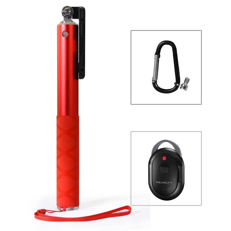 Pearlty 多一折无线自拍杆(87cm) 红