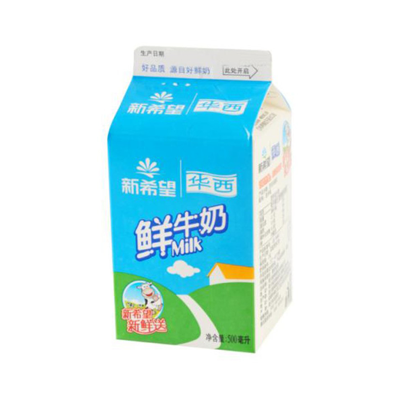 华西屋顶盒新鲜屋纯牛奶500ml