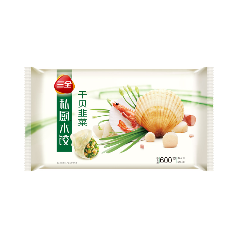 三全私厨干贝韭菜水饺600g